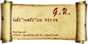 Göndöcs Ulrik névjegykártya